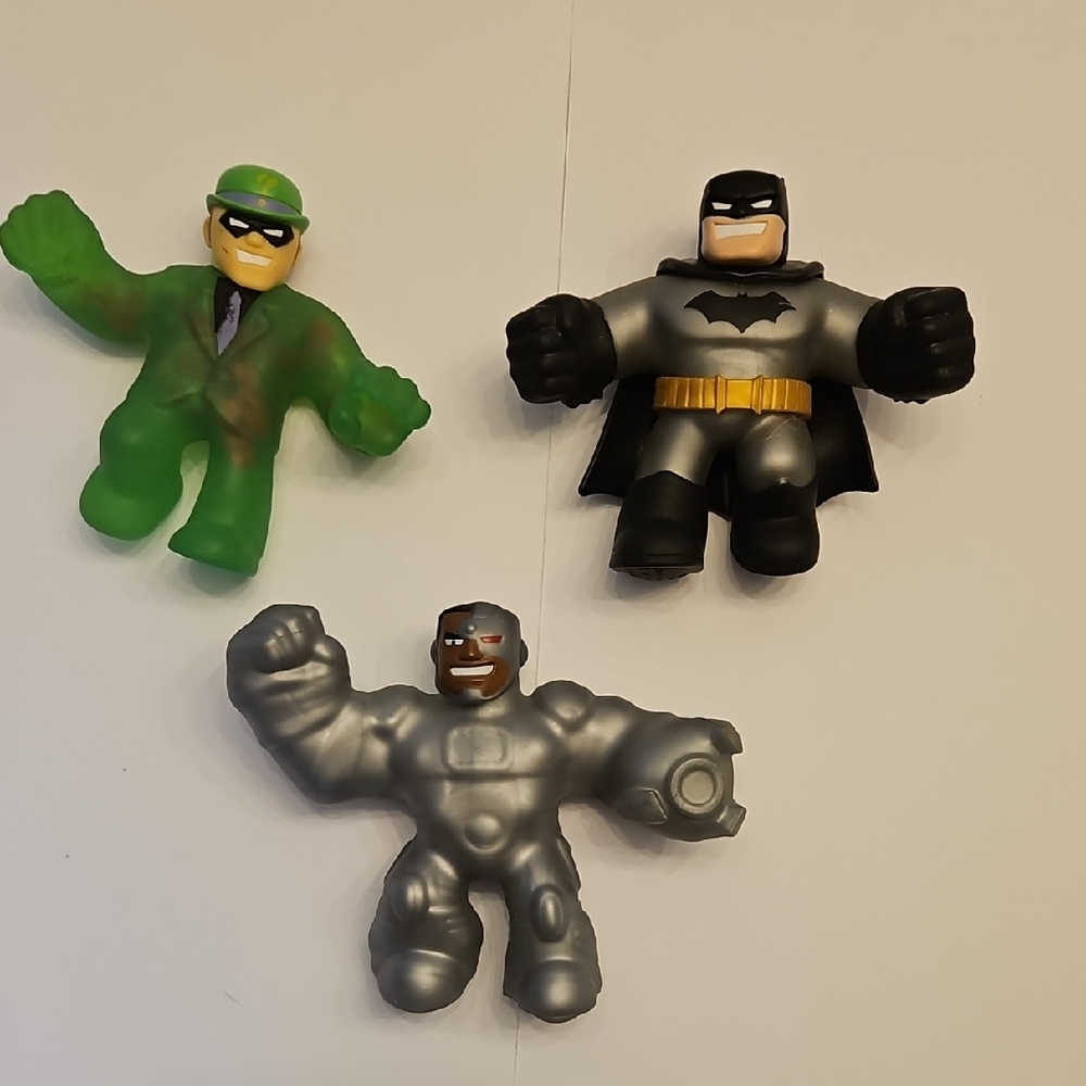 Heroes Of Goo Jit Zu DC Comics Batman, Riddler & Cyborg Action Figures Set Of 3